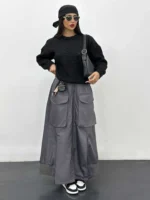 بلوز بافت طرح برگ زنانه - Image 8