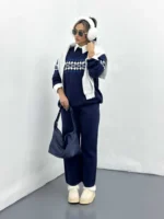 دوتیکه بافت طرح لوزی زنانه - Image 9