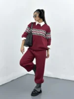 دوتیکه بافت طرح لوزی زنانه - Image 17