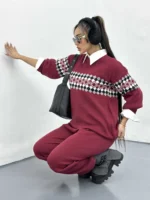 دوتیکه بافت طرح لوزی زنانه - Image 10