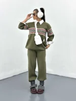 دوتیکه بافت طرح لوزی زنانه - Image 19