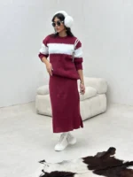 دوتیکه بلوز و دامن بافت دو زنانه - Image 4