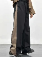 شلوار کتان ترکیبی بند دار زنانه - Image 5