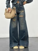 شلوار جین شافل G زنانه - Image 14