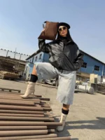 کت چرم گت دار آوا زنانه - Image 2