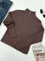 بلوز کبریتی نیم زیپ کد 5162 زنانه - Image 7