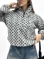 هودی نیم زیپ وال زنانه - Image 13
