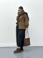 کت فوتر آستین پفکی زنانه - Image 10