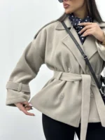 کت فوتر موهر کمر دار زنانه - Image 16