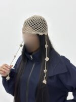 توربان آویز گلدار زنانه - Image 8