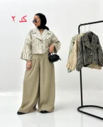 کت کراپ ژاکارد دکمه دار زنانه - Image 7