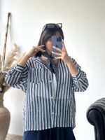 شومیز پری راه راه شیشه ای زنانه - Image 6