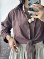 شومیز گره ای پشت پیله ای زنانه - Image 15