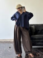شومیز پشت گره ای اسلپ زنانه - Image 7