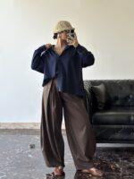 شومیز پشت گره ای اسلپ زنانه - Image 12