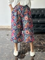 شلوار واید طرح دار زنانه - Image 9