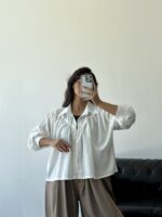 شومیز سینه چین زنانه - Image 5