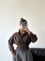شومیز کمردار پشت بندی زنانه - Image 5