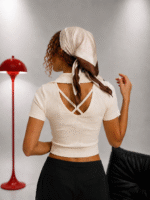 پلوشرت پشت ضربدری زنانه - Image 7