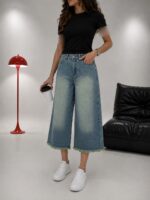 شلوار جین واید زنانه - Image 3