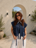وست جین دوخت نارنگ زنانه - Image 4
