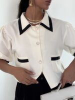 کت عروسکی نوار دار زنانه - Image 12