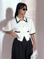 کت عروسکی نوار دار زنانه - Image 6
