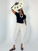 شلوار خمره ای گونی بافت زنانه - Image 7