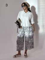 شلوار واید طرح گل - Image 11