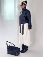 کت چرم ناپلئونی قاپک دار - Image 7
