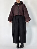 کاپشن چرم کلاه دار - Image 10