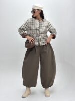 کت یقه گرد جیب از رو - Image 9