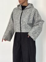 کاپشن چرم کلاه دار - Image 12
