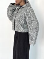 کاپشن چرم کلاه دار - Image 9